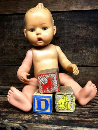 Vintage Hummel Goebel Doll Baby Rubber Toy 1102 Tlc Figure Jointed Boy Kewpie