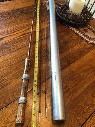 Vintage Bamboo Medium Spinning Fishing Rod - Orvis Impregnated 7 
