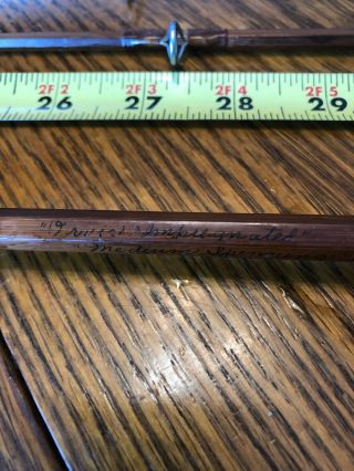 Vintage Bamboo Medium Spinning Fishing Rod - Orvis Impregnated 7 ' (2/2) 2