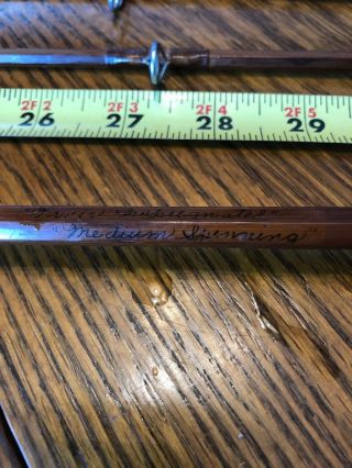 Vintage Bamboo Medium Spinning Fishing Rod - Orvis Impregnated 7 ' (2/2) 3