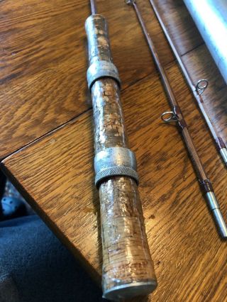 Vintage Bamboo Medium Spinning Fishing Rod - Orvis Impregnated 7 ' (2/2) 8