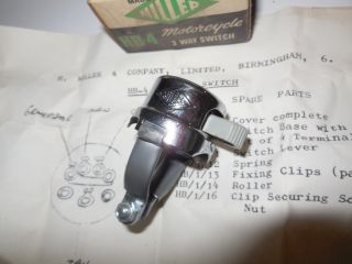 Triumph Norton BSA Miller 3 Way Switch Vintage NOS 60 - 0104 6