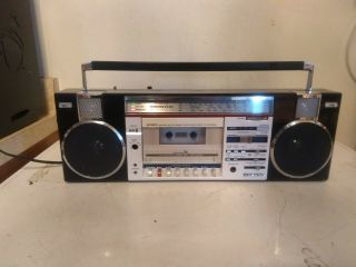 Vintage Boombox Sanyo M7880K Mini Ghetto blaster Rare 8