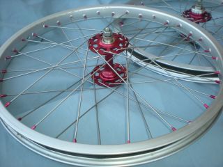 Old School Vintage BMX Ukai speedline wheels early 80 ' s Sunshine hubs 20 X 1.  75 6