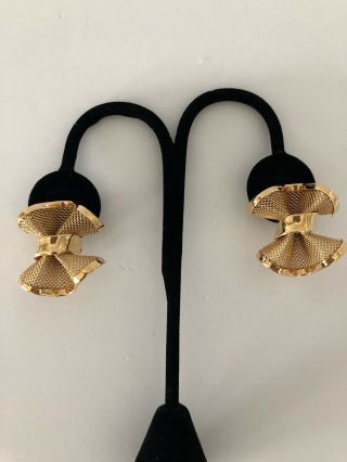 Vintage Givenchy Bow Brooch Pin And Earrings Set. 2