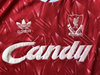 LIVERPOOL 1989 1991 HOME FOOTBALL SOCCER SHIRT JERSEY ADIDAS VINTAGE 3