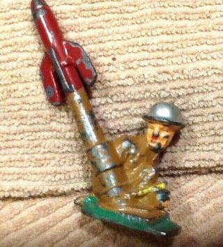 Manoil/barclay Vintage Lead Soldier - Rocket Launcher