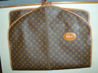 Louis Vuitton Vintage 39” Monogram Medium Length Garment Bag - Classic Lv Brown