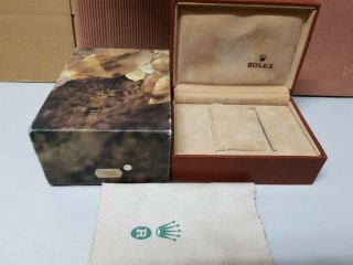 Authentic Rolex Vintage Brown Leather Watch Box Oysterquartz Datejust 17000