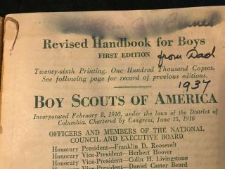 1935 Boy Scout Handbook 25th Anniversary limited edition.  Rare,  5000 copies made 11