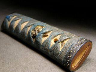 Tanto Sword Tsuka W Wave Fuchi/kashira Menuki 18 - 19thc Japanese Edo Antique