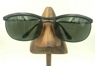 Vintage Giorgio Armani 618 706 Black Metal Oval Sunglasses Frames Italy