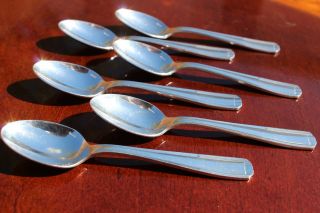 Alfenide Christofle Paris Silver Plated Demitasse Moka Spoons Set Of Six