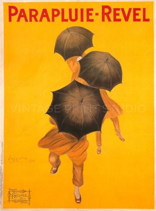 Parapluie Revel,  1922 By Cappiello Vintage Advertising Canvas Print 30x40