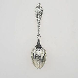 Sterling Silver Vintage/antique Reed & Barton Baby Birth Record Spoon Stork Hand