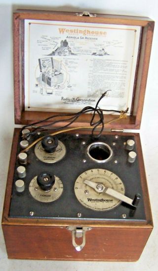 Vintage 1920s Westinghouse Radio Apparatus Aeriola Sr Receiver As - Is