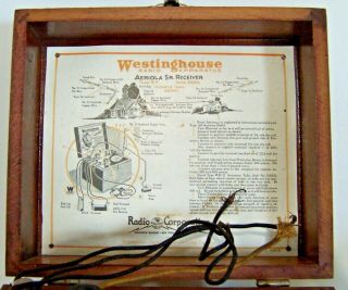 Vintage 1920s Westinghouse Radio Apparatus Aeriola Sr Receiver AS - IS 2