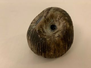 Vintage McCarty Pottery Merigold Mississippi Owl Bird Animal Figure Nutmeg RARE 7