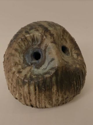 Vintage McCarty Pottery Merigold Mississippi Owl Bird Animal Figure Nutmeg RARE 8