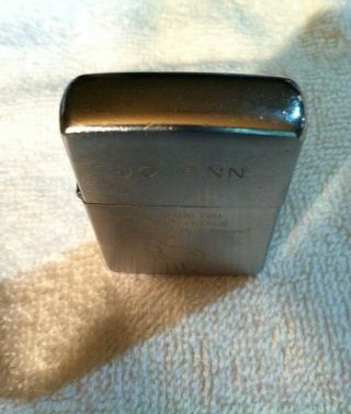 Vintage - RARE Zippo Lighter Vietnam War - Era 1968 ENGRAVED CHARLIE BROWN/LUCY LOOK 6