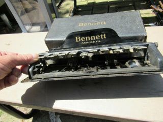 Antique Bennett Typewriter Rare little Portable Paten date 1901 - 1904 4