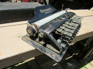 Antique Bennett Typewriter Rare little Portable Paten date 1901 - 1904 6