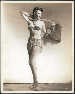 Vintage 1943 Broadway Burlesque Pin - Up Ruth Josephs Star And Garter Photograph