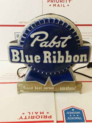 RARE Vintage PABST BLUE RIBBON Beer Advertising Store Display Sign Light Lamp 2