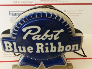 RARE Vintage PABST BLUE RIBBON Beer Advertising Store Display Sign Light Lamp 3