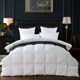 All Seasons White Goose Down And Feather Comforter King Size 60oz