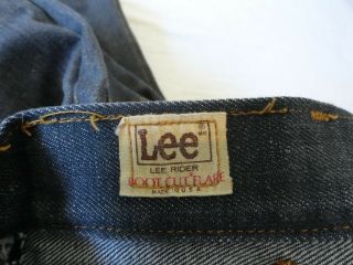 Vintage Lee Rider Indigo Boot Cut Flare Denim Jeans Pants Deadstock