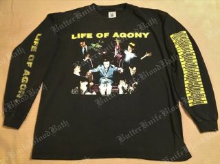 1995 Life Of Agony T - Shirt Lost At 22 Rare Vtg Ugly Tour Concert Type O Negative