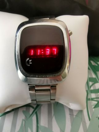 Vintage Retro Commodore Led Digital Mens Watch 1970s Fully