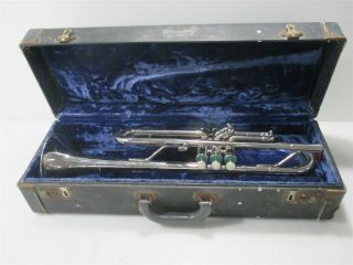Elkhorn By Getzen Vintage Student Trumpet Sn E5118 W/ Mouthpiece & Case