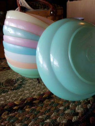 10 Vintage Tupperware Cereal Bowls In Pastel Colors