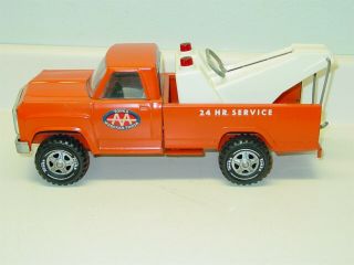 Vintage Tonka Aa Wrecker Truck,  Pressed Steel Toy Vehicle,  Orange Dodge Tow