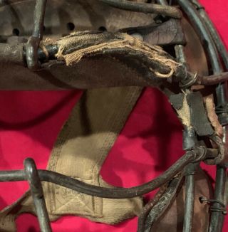 Antique c.  1905 Spalding Pre - Weld Spiderman Style Baseball Catcher ' s Mask Early 3