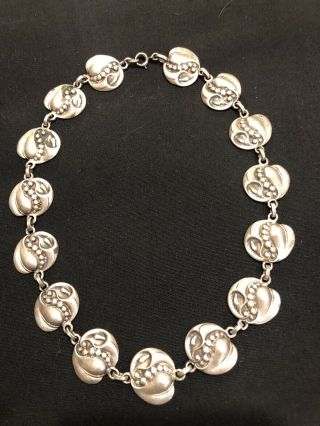 Vintage Viking Craft Sterling Silver Choker Necklace Stunning