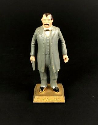 Vintage 1960s Marx Hand Painted Grover Cleveland 22nd Us President 2.  75 " Figure
