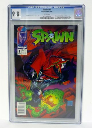 Spawn 1 Image Comics 1st Appearance Of Spawn Rare Newsstand Cgc 9.  8 White 1992