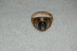 Vintage Engraved 10k Gold High School Ring Iaeger West Virginia 1957 Size 7