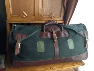 Vintage Orvis Battenkill Leather Canvas Hunting Duffle Bag.  Pre Owned.  29x14x13