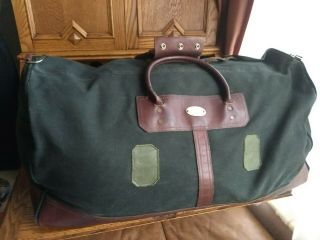 Vintage Orvis Battenkill leather canvas hunting Duffle Bag.  PRE OWNED.  29X14X13 5