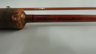 VINTAGE PHILLIPSON PACEMAKER 51 7 ' BAMBOO SPINNING ROD 4 3/4 OZ. 2