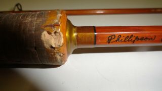 VINTAGE PHILLIPSON PACEMAKER 51 7 ' BAMBOO SPINNING ROD 4 3/4 OZ. 8