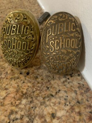 York City Public School Brass 2 - Vintage Doorknobs