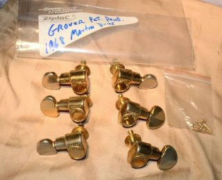 Vintage Martin Pat Pend Gold Grover Rotomatic Tuners 1968 For D - 41 D - 45 Es - 355