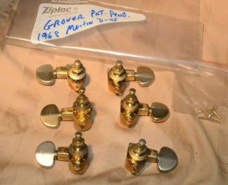 VINTAGE MARTIN PAT PEND GOLD GROVER ROTOMATIC TUNERS 1968 FOR D - 41 D - 45 ES - 355 5
