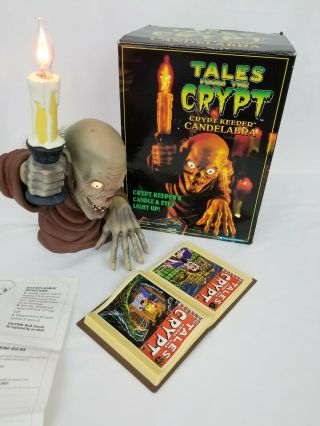 Vintage 1996 Crypt Keeper Candelabra Tales From The Crypt Halloween W Box