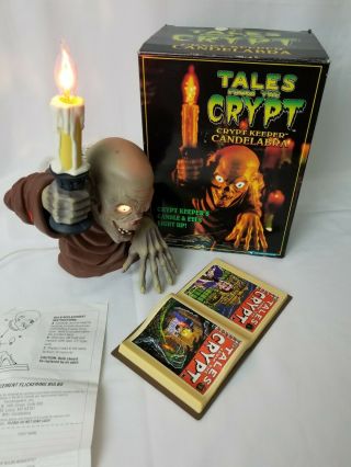 Vintage 1996 Crypt Keeper Candelabra Tales From The Crypt Halloween W Box 2